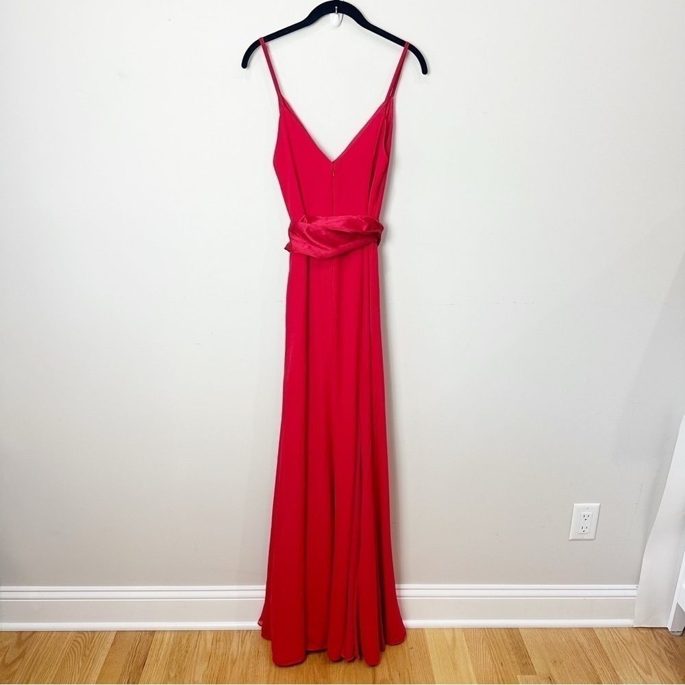 White by Vera Wang Gown Dress Valentine Red Bridesmaid Bridal Wedding Guest Prom - Picture 2 of 10